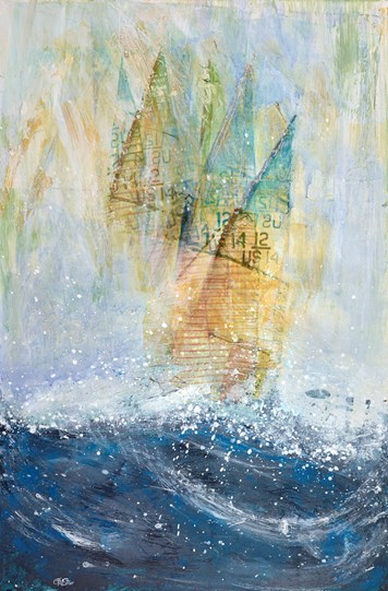 Breaker by Gill Storr - Original Painting on Stretched Canvas